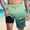 003Green, variant on Men's Beach Shorts with Compression Liner Hawaiian Palm Tree Graphic Print Swim Trunks Board Wear Quick Dry Swimwear