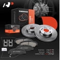 thumbnail image 2 of A-Premium 11.1 in (282mm) Front Vented Disc Brake Rotors + Ceramic Pads Kit Compatible with Acura and Honda Models - CSX 06-11, Accord 03-07, Civic 06-10, 6-PC Set, 2 of 8