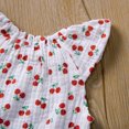 thumbnail image 5 of KkSLirnhs Size One Size Baby Girls Romper Summer Sleeveless One piece Jumpsuit Cotton Linen Outfits Red 18-24 Month, 5 of 9