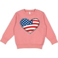 thumbnail image 2 of Inktastic American Flag Heart USA Patriotic Toddler Sweatshirt, 2 of 4