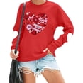 thumbnail image 6 of Dgankt Valentine's Day Shirts for Women Heart-Printed Crewneck Long Sleeve Shirts Casual Sweatshirt,Sizes XS-XL, 6 of 9
