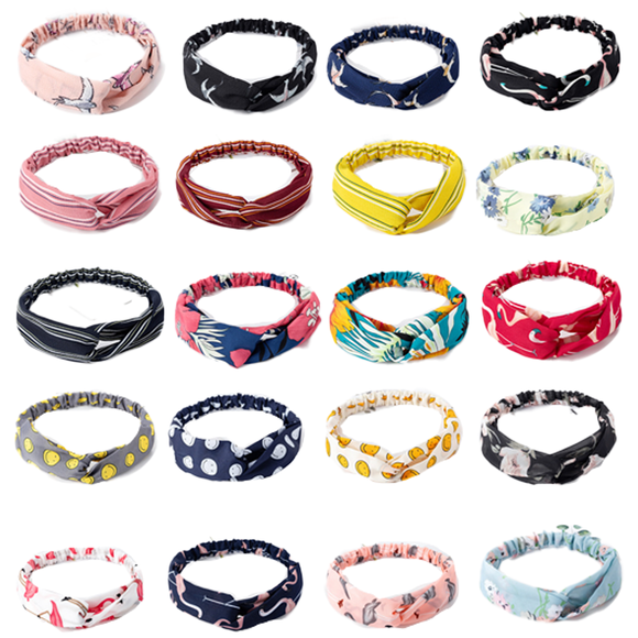 Boho Headbands for Women, Knotted Hair Band Elastic Headband Fashion Twisted Head Wrap Floral Bandeau Headbands Hair Accessories for Women