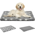thumbnail image 1 of Fancy Dog Bed Mat  Pet Bed Pad Reversible (Cool &amp; Warm)  Machine Washable Crate Pad  Pet Sleeping Mat for Small to XXX-Large Dogs  Grey  Star Pattern, 1 of 6