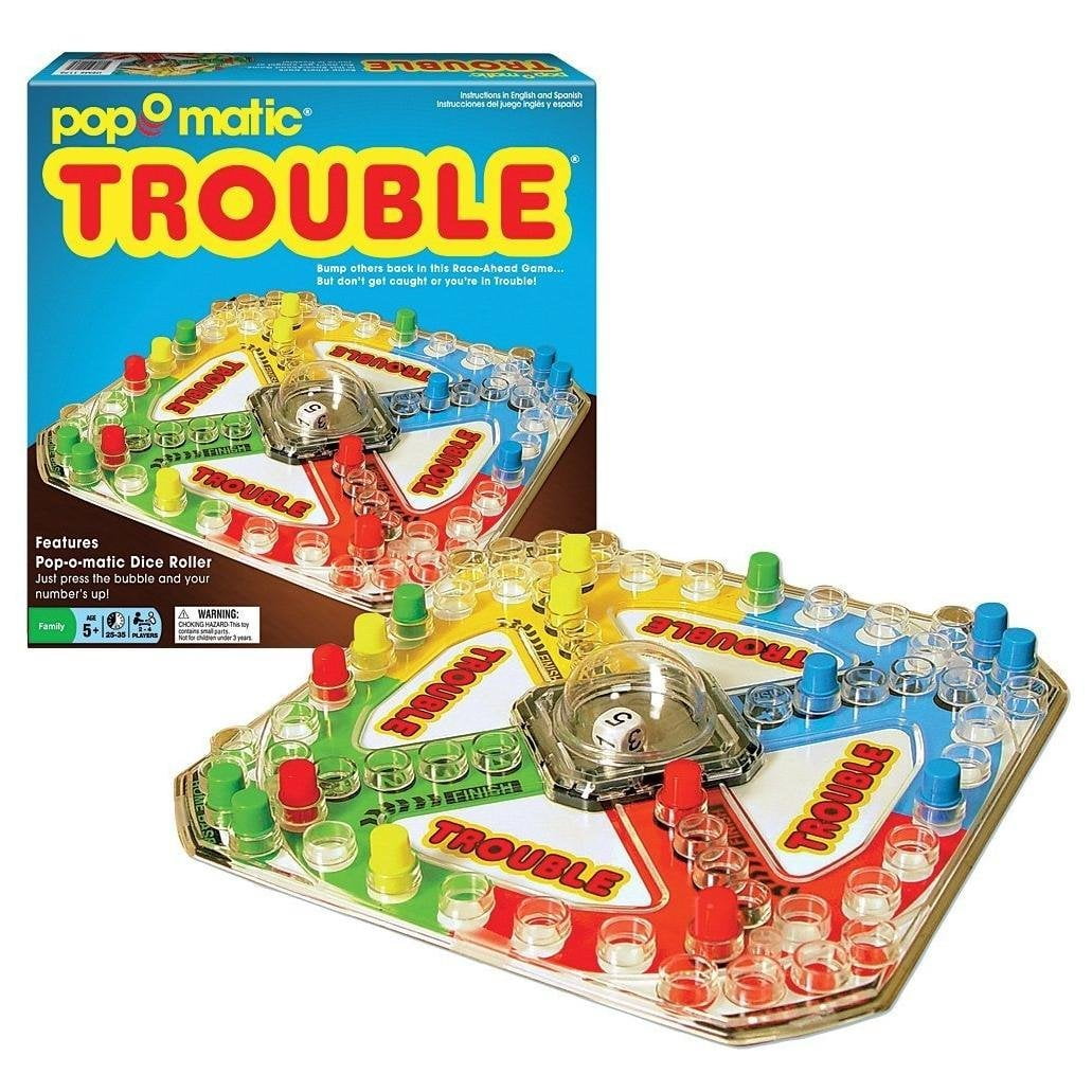 Pop N Hop Trouble pop matic Traditional Family Fun Strategy Board Game 4 Player
