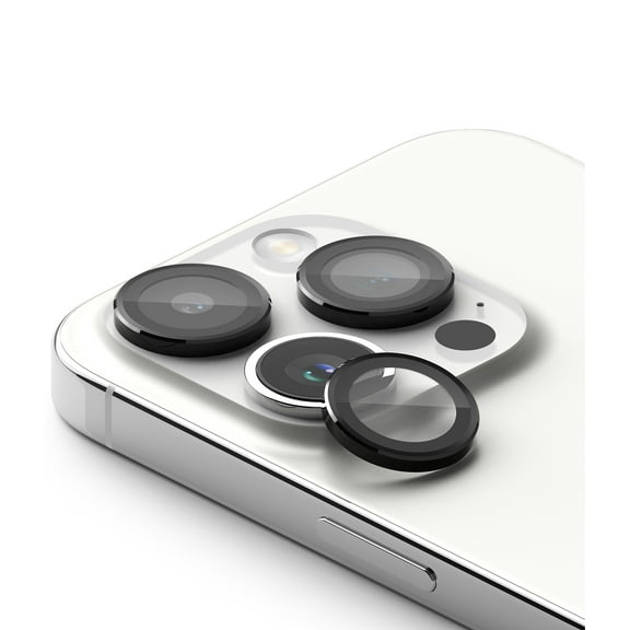 Ringke for iPhone 15 Pro [Camera Lens Frame Protector] Heavy Duty Aluminum Alloy Tempered Glass