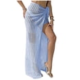 thumbnail image 3 of Oksale Crochet Swimsuit Coverup for Women Bikini Wraps Hollow Out Maxi Skirt Swimwear Knit Bathing Suit Cover Up 2026 Blue Free Size, 3 of 8