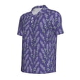 thumbnail image 4 of Wukai Lavender Flowers Men’s Polo Shirts,Quick-Dry Athletic Shirt,Classic Fit Shirts-Small, 4 of 8