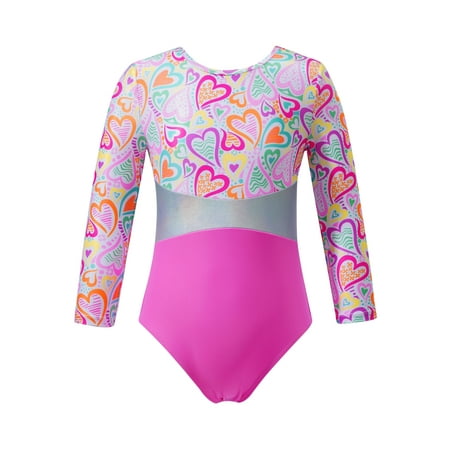 

TiaoBug Kids Girls Print One Piece Gymnastics Dance Leotards Sleeveless Ballet Dancing Athletic Bodysuit