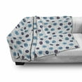 thumbnail image 3 of Nautical Soft Flannel Fleece Throw Blanket, Marine Theme with Fishes Anchor Waves Sea Shells Starfish Gulls Life, Cozy Plush for Indoor and Outdoor Use, 50" x 70", Blue Dark Blue Red, by Ambesonne, 3 of 6