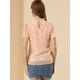 thumbnail image 5 of INSPIRE CHIC Blusa Floral De Gasa Cuello Con Volantes Ojo De Cerradura Para Mujer Rosa XL, 5 of 6
