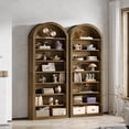 thumbnail image 6 of Tribesigns 8-Tier Bookcase, 78.7" Tall Bookshelf with Arched Top, Large Freestanding Wooden Open Bookcase Bookshelf, Modern Display Book Shelf for Living Room, Bedroom, Office, Library, Vintage Brown, 6 of 16