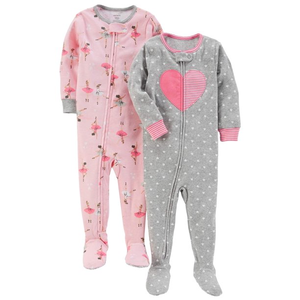 Carter's Carter's Baby Toddler Girl Snug Fit Cotton Footed OnePiece