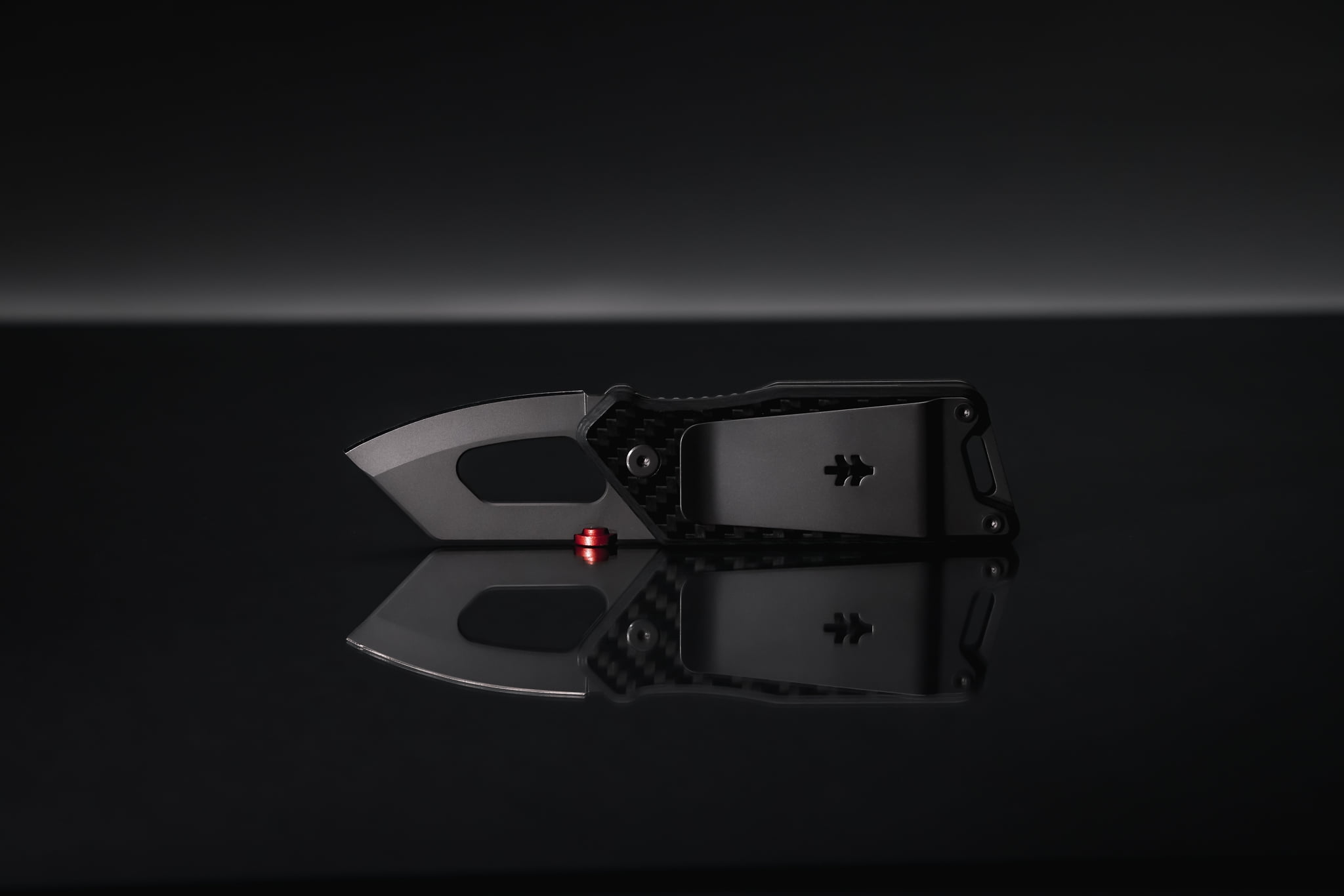 Swiss Tech 5.5" Ball Bearing Assisted Folding Pocket Knife, 2.5" AUS-8 Steel, 3" Carbon Fiber Handle with Money Clip, Multi-Color