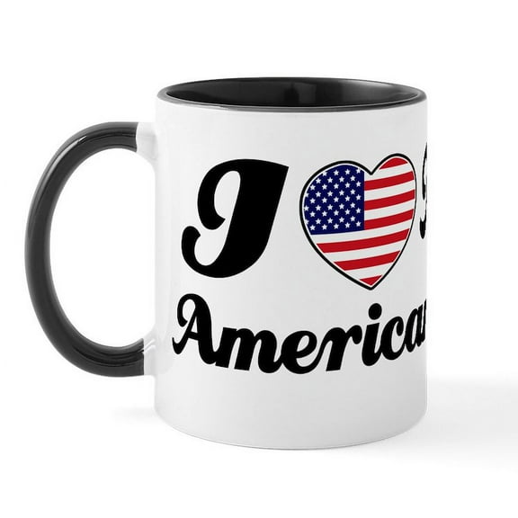 CafePress - I Love My American Wife Mug - 11 oz Ceramic Mug - Novelty Coffee Tea Cup