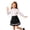 Black, variant on Fozruso School Uniform Skirts for Girls Stretch High Waist Basic Flowy A-Line Skirts for Kids Casual School(Black)