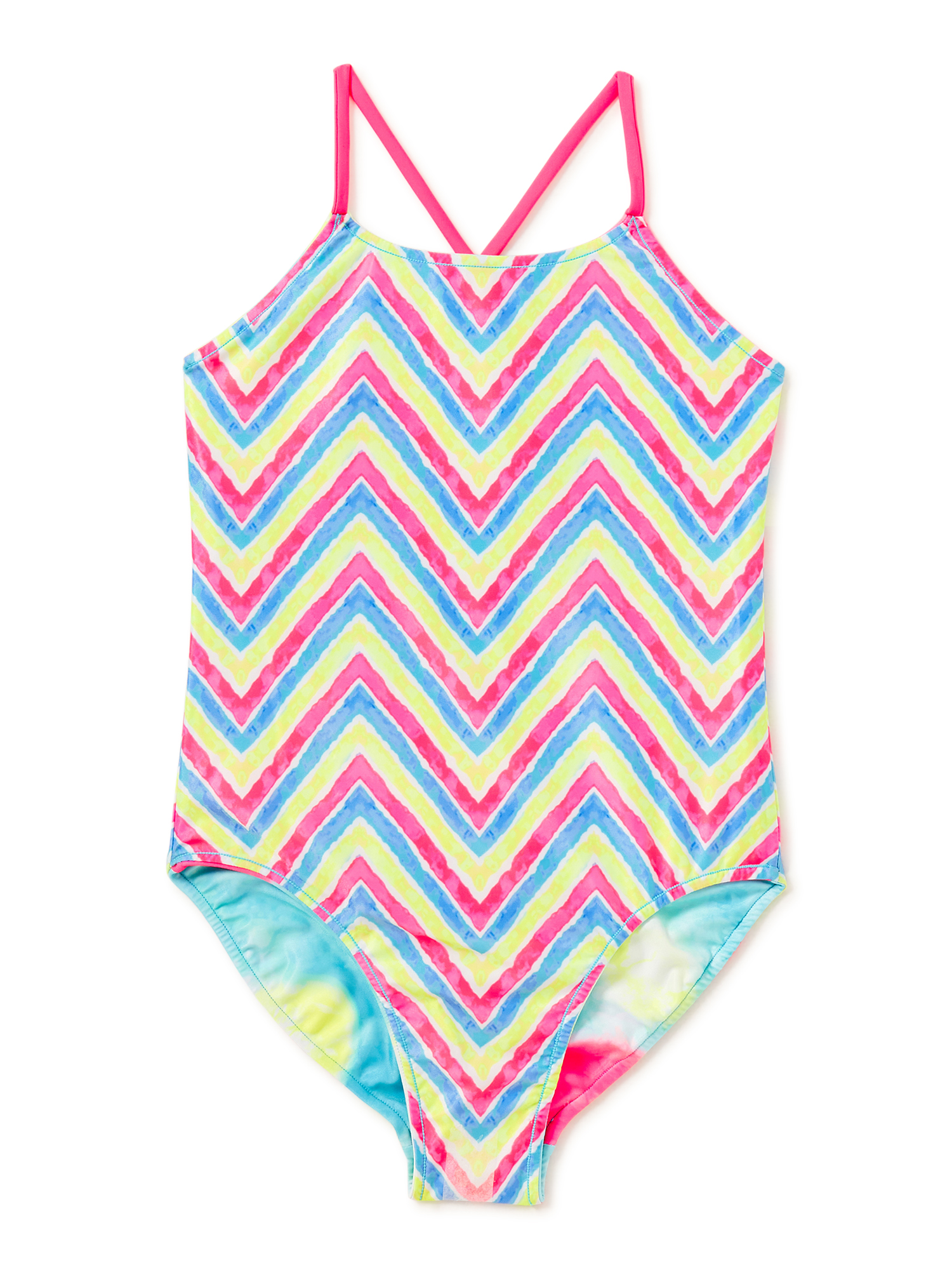 Breaking Waves Girls Exclusive Reversible One-Piece and Shorts Swimsuit ...