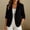 Black, variant on Women’s Cotton Linen Blazer Jacket Summer 3/4 Sleeve Button Open Front Casual Blazer Lightweight Work Suit Jackets