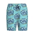 thumbnail image 4 of Naloa Best Dad Ever Men's Short Pajama Pants, Lounge Comfort Shorts with Elasticized Waistband and Side Pockets - Medium, 4 of 9