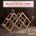 thumbnail image 2 of Wine Rack Countertop Wooden Assembled Wine Holders Stands for Counter Wine Display Shelf for 10 Bottles Storage Shelf Sack Wine Stand for Home Kitchen Bar Cabinets, 2 of 6