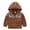 Brown, variant on Vedolay Boy's Fall Jackets Toddler Boy's Contrast Color Long Sleeve Hooded Fall Winter Kids Coat,Hot Pink 4-5 Years