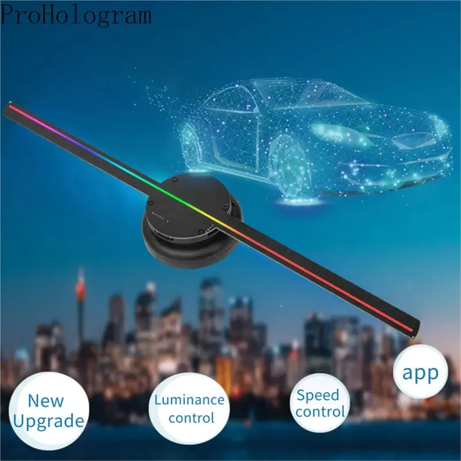 42cm 3D Hologram Projector Fan Wifi Transmit Picture Video Commercial Display Holographic Led Commercial Hologram Projector