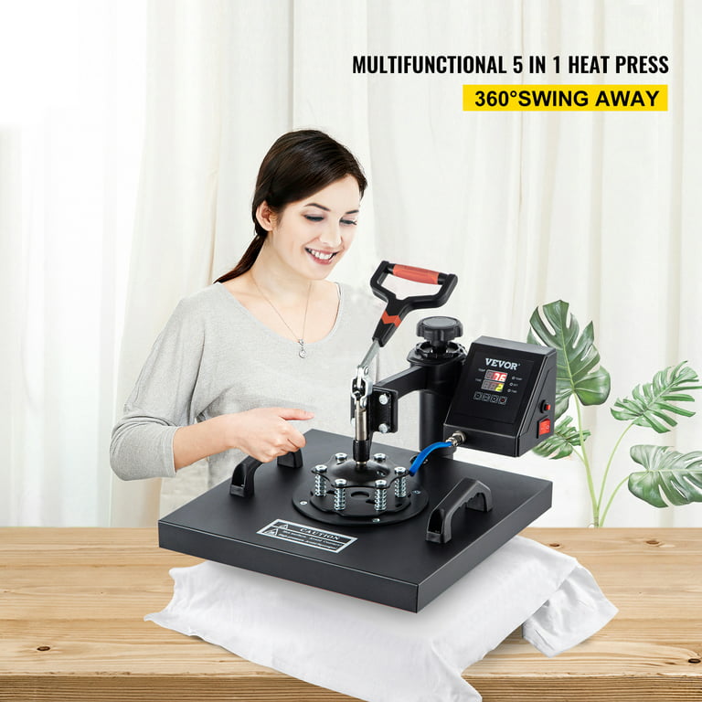 Mophorn Heat Press Machine 15 x 15 inch, 5 in 1 Digital