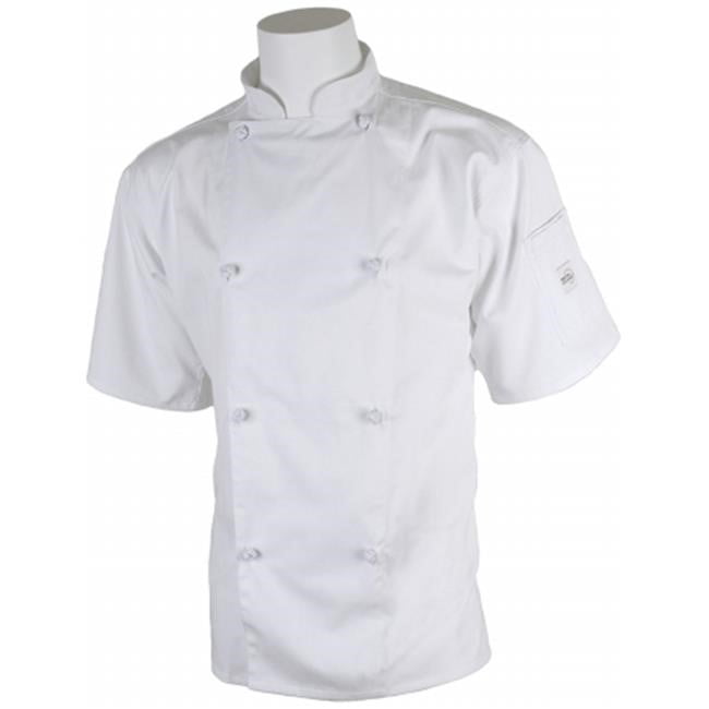 Mercer Tool M61022WHXS Genesis Unisex Short Sleeve Chef Jacket With ...