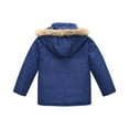 thumbnail image 3 of Boys Winter Hooded Parka Jacket with Faux Fur Trim Detachable Hood Zipper Closure Multiple Pockets Windproof Outerwear, 3 of 7