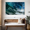 thumbnail image 3 of Elephant Stock Sparkling Wave Wall Art - Horizontal Canvas Wall Art - Living Room Wall Decor - Beach Canvas - Teal And Blue Decor By Photoinc Studio - 51" x 34", 3 of 8