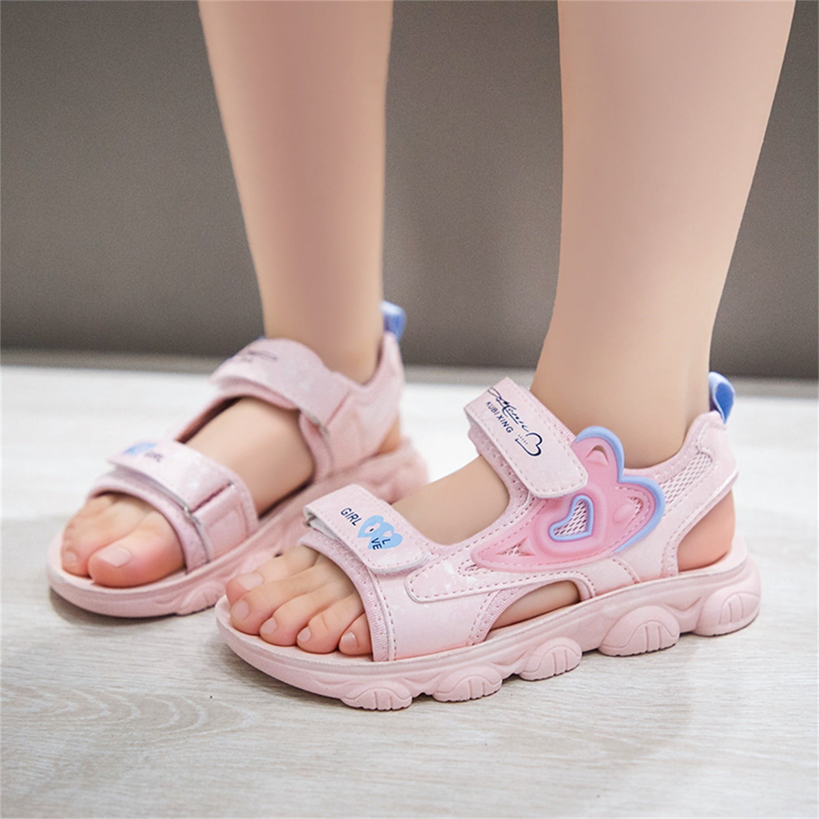 nsendm Girls Sandal Little Kid Female Sandals Kids Children Shoes Comfortable Platform Sandals Outdoor Beach Fashion Beach Sandals Pool Slides for Kids Pink 13 Walmart