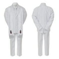 thumbnail image 3 of Baby Boy Christening Formal White Single Breasted Suit Silver Gold Guadalupe on Stole Sm-20, 3 of 4