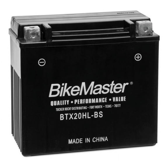 BikeMaster High-Performance Maintenance-Free 12 Volt Automotive Battery, Group Size BTX14AHL, 850 CCA for Harley-Davidson MT350E