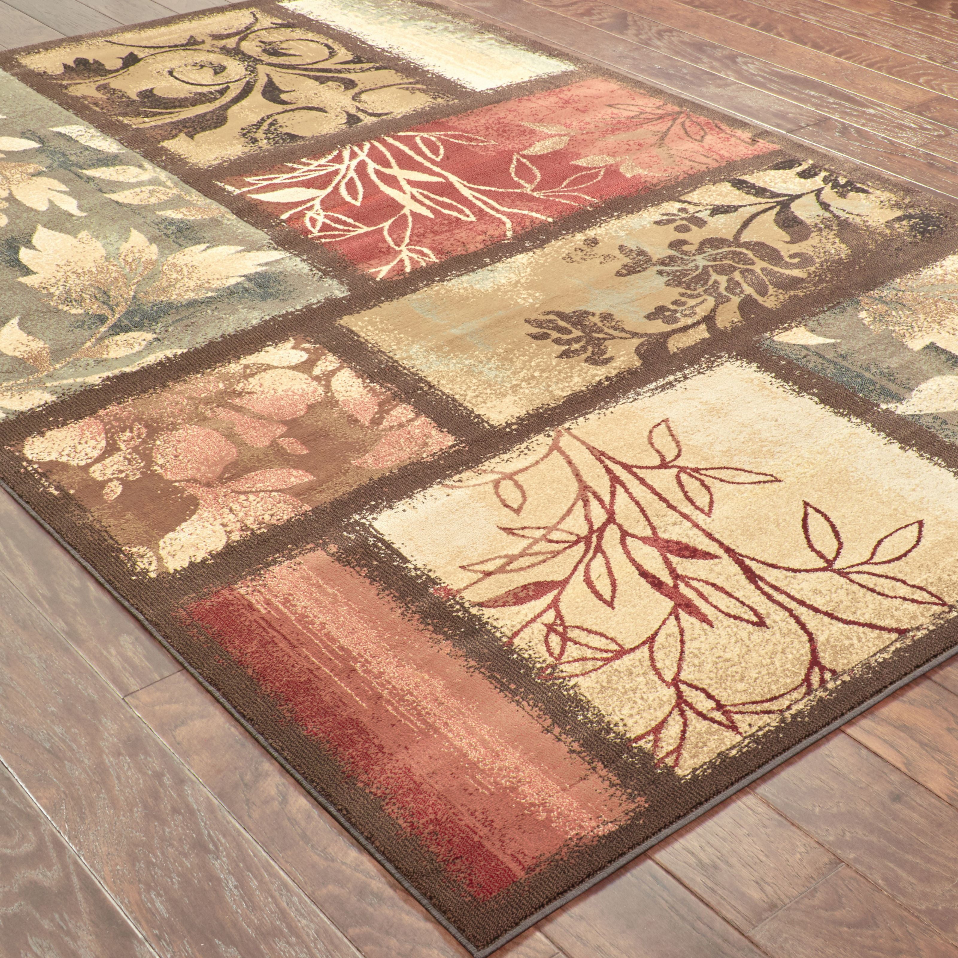 Avalon Home Hamlet Botanical Transitional Area Rug, Brown