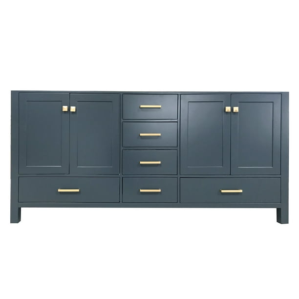 Vanity Cabinet Only In Midnight Blue, 72 Vanity Cabinet Only