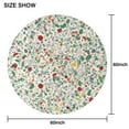 thumbnail image 3 of Round Tablecloth Rustic Flower Table Cloth Water Resistant Fabric Oil-Proof Wrinkle Free Soft Table Covers for Dining Kitchen Parties Heavy Weight Tabletop Cover 60x60 Inch, 3 of 6