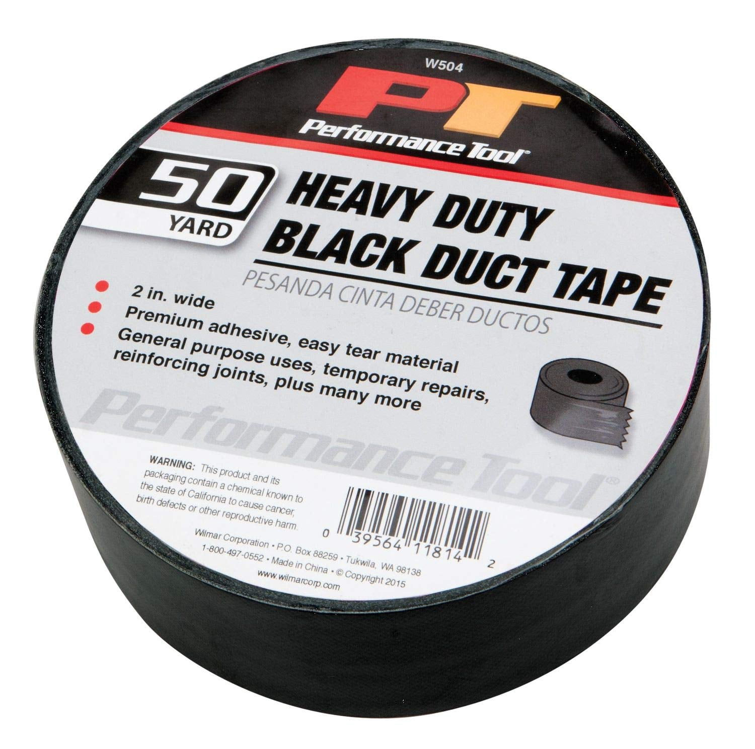 Performance Tool W504 50 Yard Heavy Duty 17 Mil Black Duct Tape