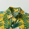 thumbnail image 5 of Cathalem Boys Button up Shirt Little & Big Boys Hawaiian Shirt Kids Tropical Print Button Down Shirts (Green,160), 5 of 9