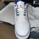 thumbnail image 4 of Ni - ke Air Jordan 3 Retro White/Blue/Grey “Wizards” 2023 Release CT8532-148 Men's Sz 11, 4 of 5