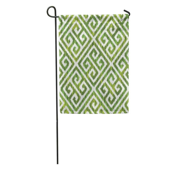 JSDART Accessory Ikat Greek Key Pattern All Bunting Graphic Home Interior Garden Flag Decorative Flag House Banner 28x40 inch