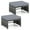 Gray, variant on Costway Patio Ottomans Set of 2 PE Rattan Footstools with Removable Cushions & Metal Frame Red