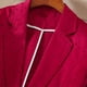 thumbnail image 5 of Blazer para mujer, color liso, solapa con botones, elegante chaqueta de traje, parte superior de poliéster para mujer, 5 of 6