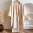 thumbnail image 4 of The Fleece Drape Shawl, Women Fall Winter Elegant Knitted Shawl Wrap, Soft Open Front Poncho Sweater with Loop, 4 of 9