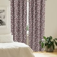 thumbnail image 3 of Ambesonne Floral 4-Panel Curtains, Hand-Drawn Retro Flowers Art, 56"x95", Mauve Taupe and White, 3 of 4