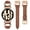 Brown/Rose Gold, variant on Leather Bands Compatible with Samsung Galaxy Watch 7/6/5/4 40mm 44mm/Watch 6 Classic 43mm 47mm/Watch 5 Pro 45mm Band, 20mm Slim Thin Dressy Leather Strap with C-Shape Metal Buckle for Women