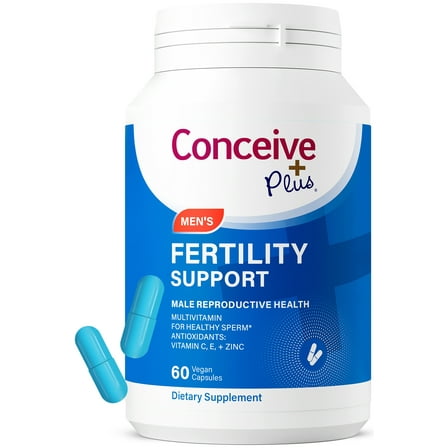 Conceive Plus Men's Fertility Support Supplement, with Zinc, Vitamin D & CoQ10 - 60 Capsules