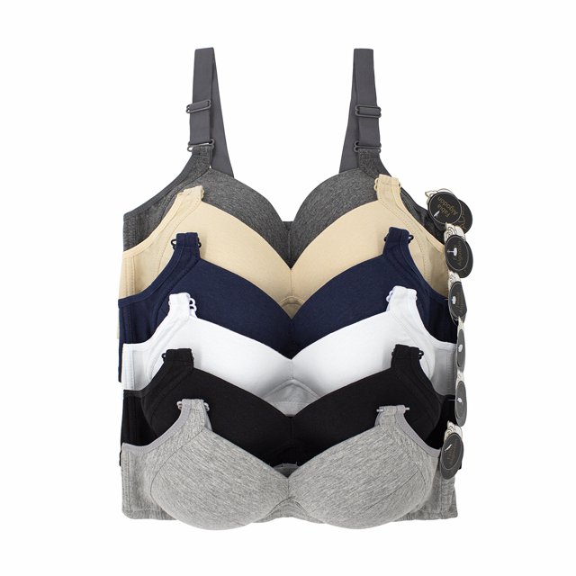 Paquete de Brasier Adda Lingerie Modelo Fabia, De algodón sin varillas, Colores surtidos