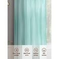 thumbnail image 6 of Turquoise Ombre Striped Sheer Curtains for Living Room Bedroom, Modern Abstract Art Light Filtering Sheer Curtains, Rod Pocket Voile Window Drapes, 2 Panels Set 52"x 84", 6 of 7