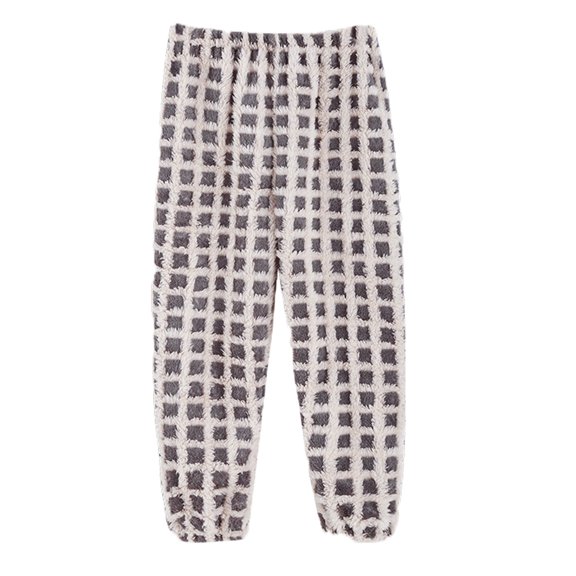 CPNG Girls Flannel Plaid Sleeping Pants Fluffy Fleece Lounge Pants Kids Autumn Winter Sleeping Pants Home Pants