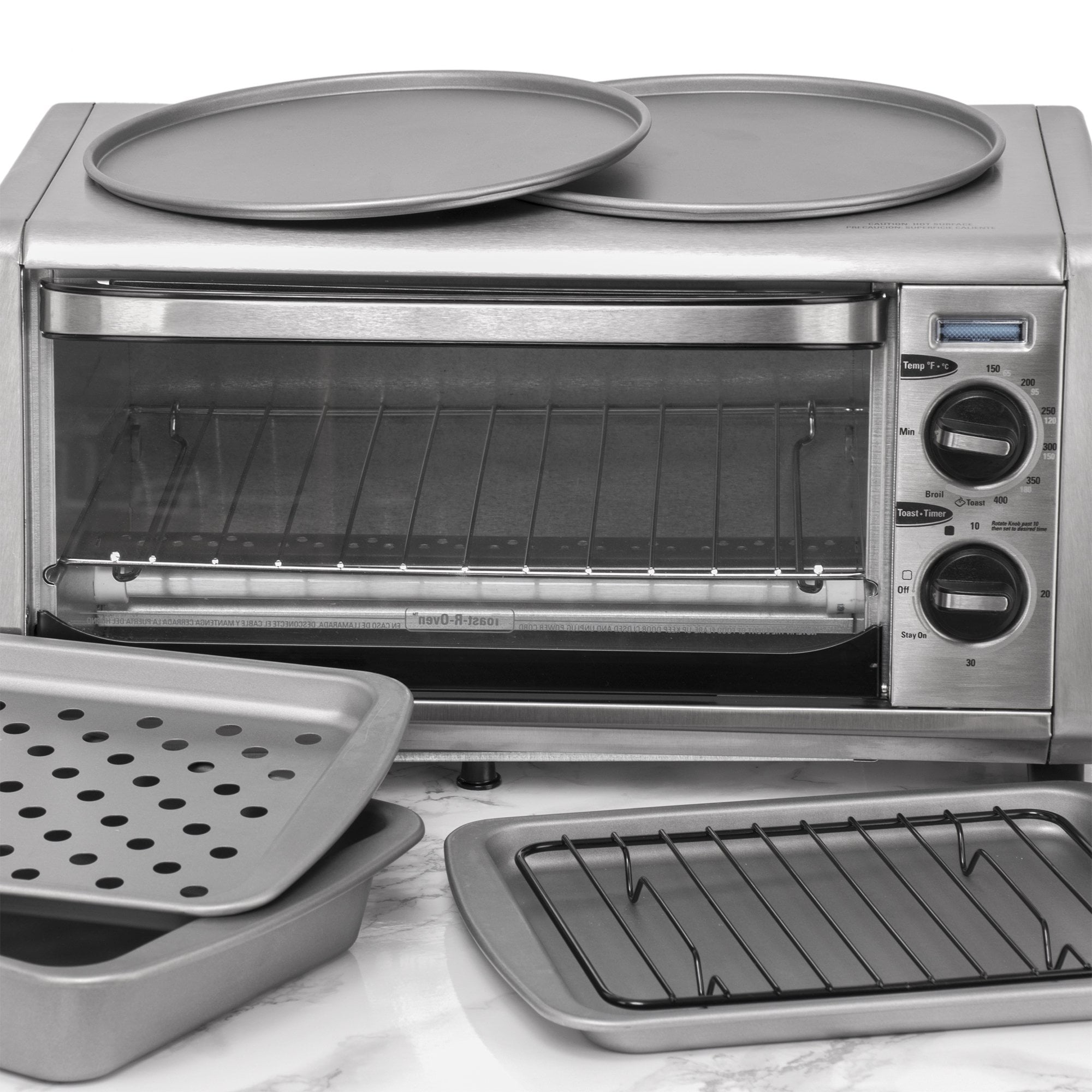 Toaster Oven Bakeware Set 6-Piece Stainless Steel Small Baking Pan