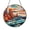 Acrylic 3.5 Inch, variant on Seaside Cliff Stained Glass Style Suncatcher, Ocean Horizon Window Hanging Art Decor Panel